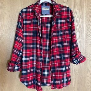 red plaid flannel